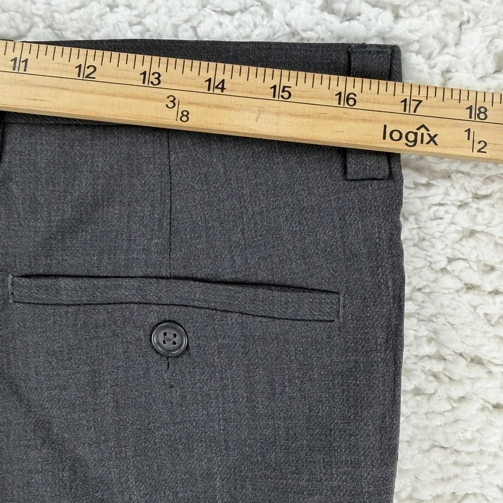 Calvin‎ Klein Dress Pants Mens 34x30 Gray Wool Pleated Straight Office Business